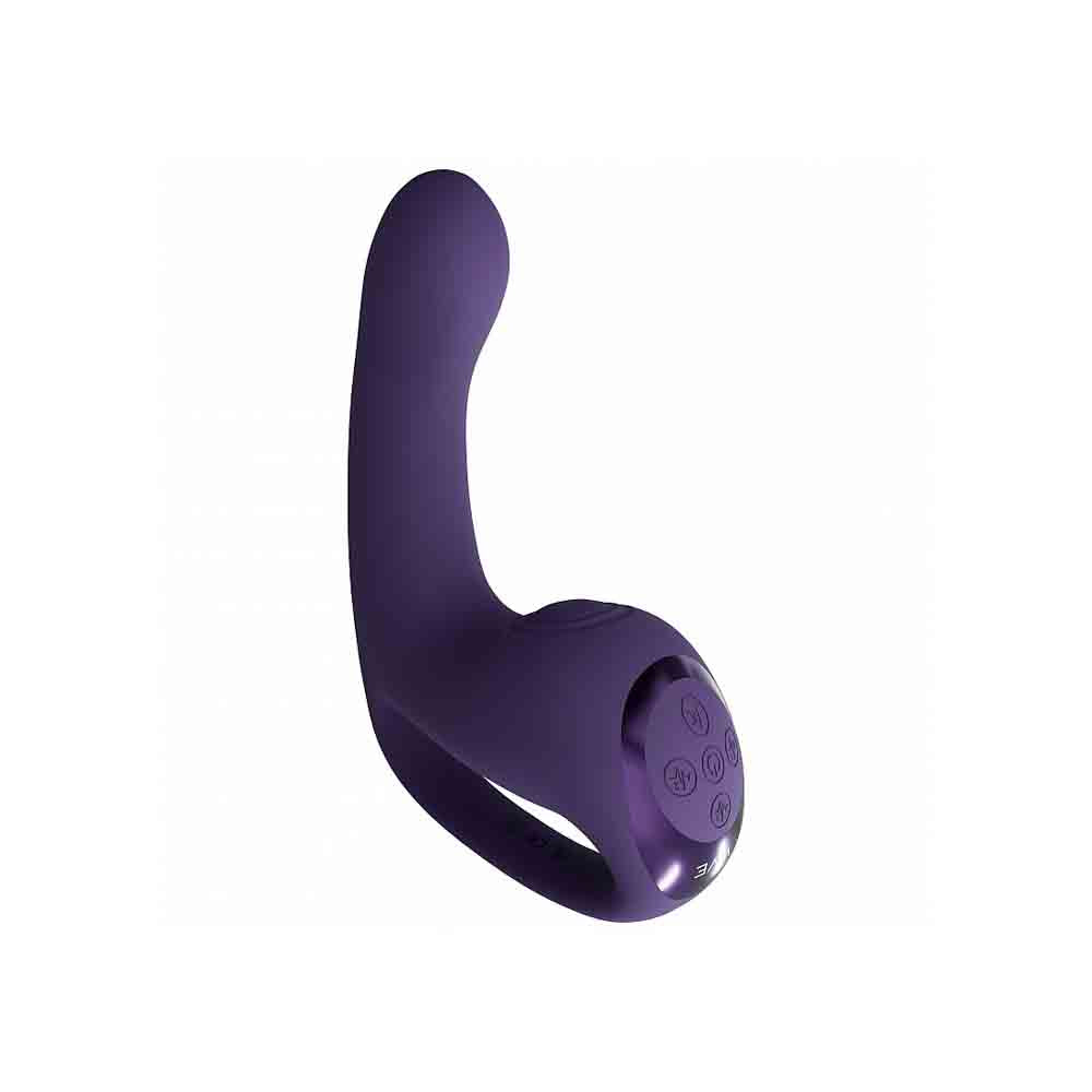 Riko Triple Thumper Finger Motion 7.87 Inch Vibrator – Purple