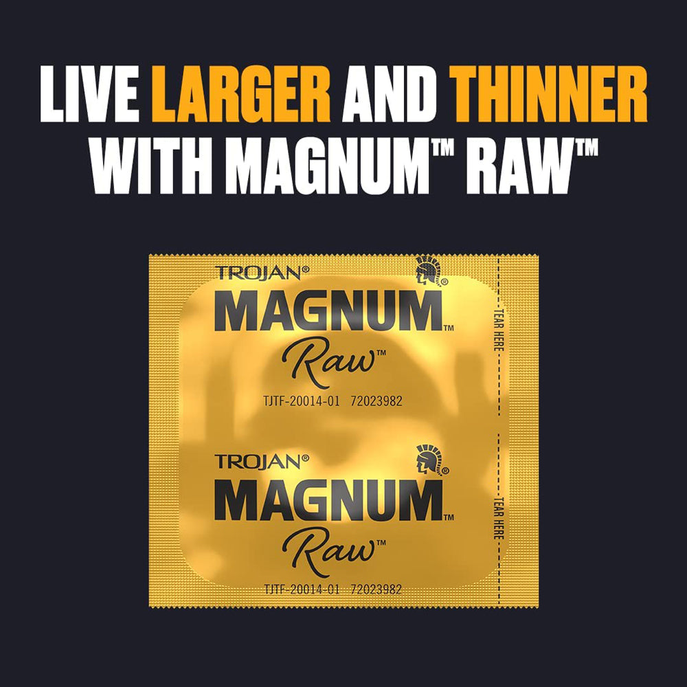 Trojan Magnum Raw Condoms - 3-Pack