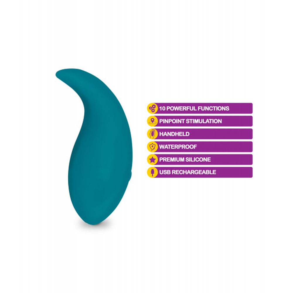 Viben Elated Pinpoint Stimulator Vibe 3.3 Inch Handheld Silicone Bullet Vibrator – Ocean