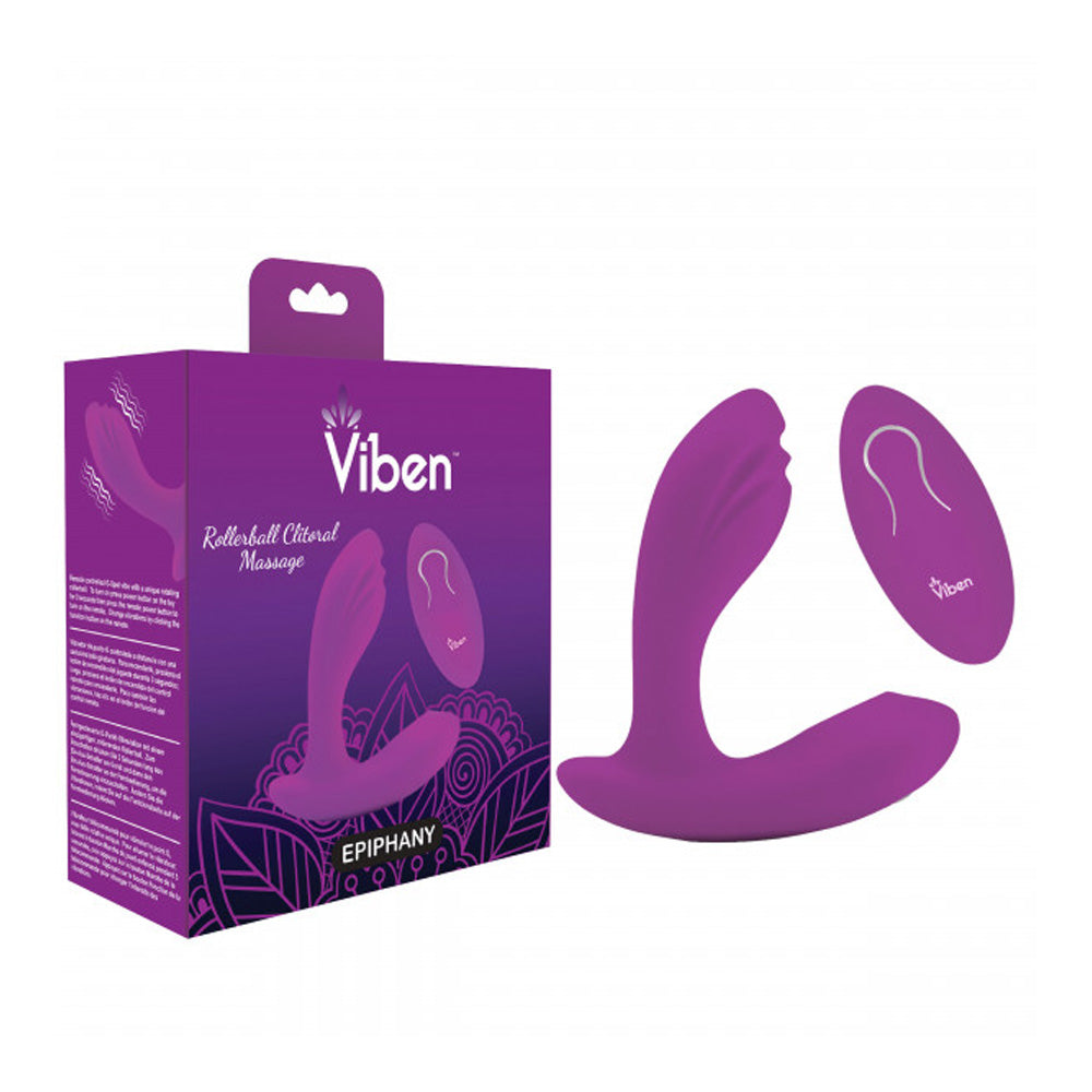 Viben Epiphany Clitoral Rollerball Panty Vibrator with Remote Control – Berry