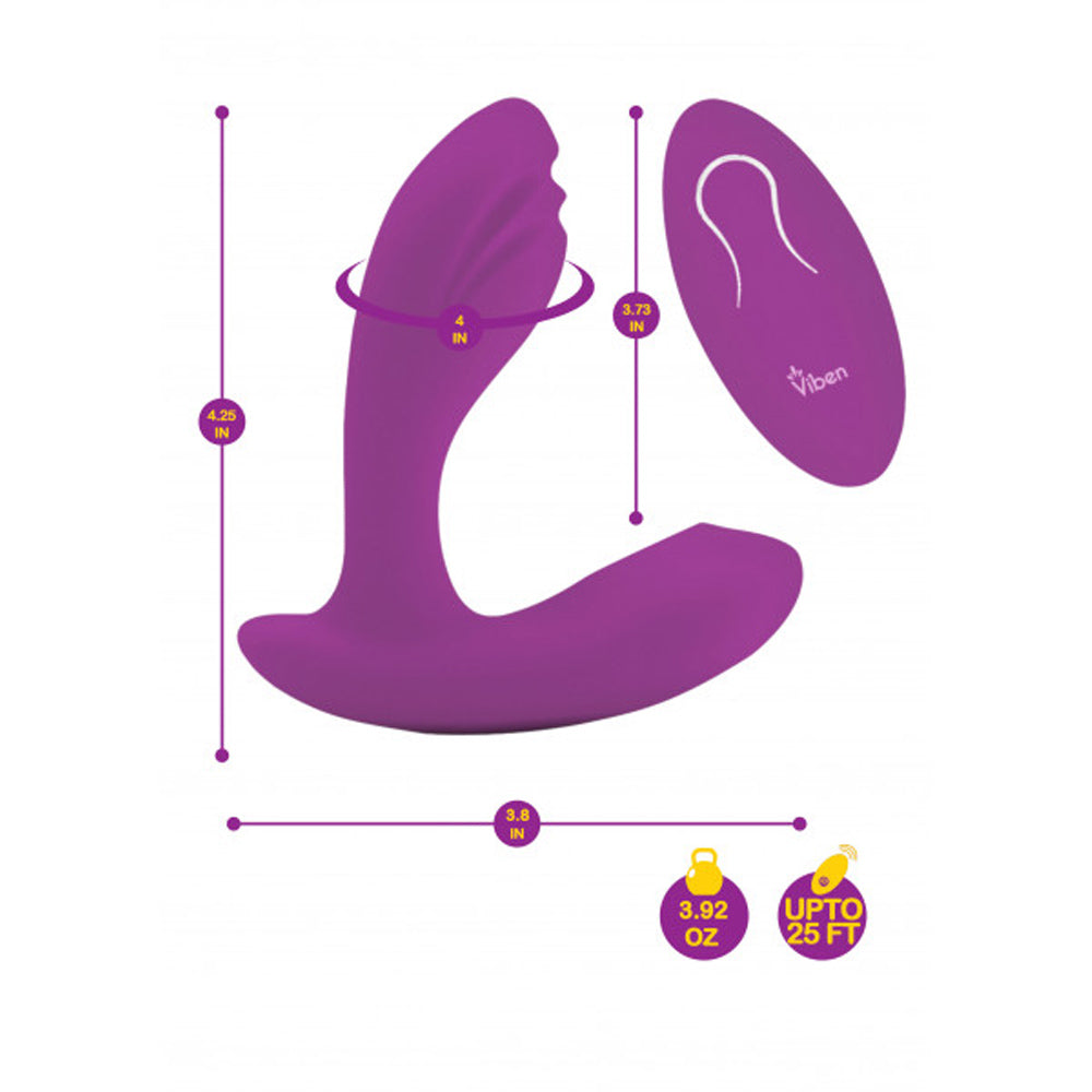 Viben Epiphany Clitoral Rollerball Panty Vibrator with Remote Control – Berry