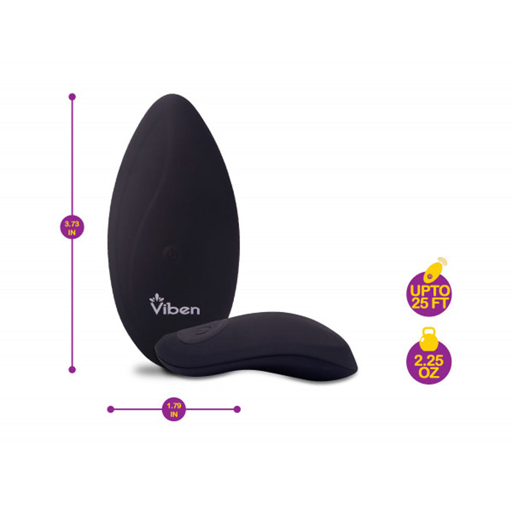 Viben Racy Remote Panty Vibrator 5.3 Inch – Black