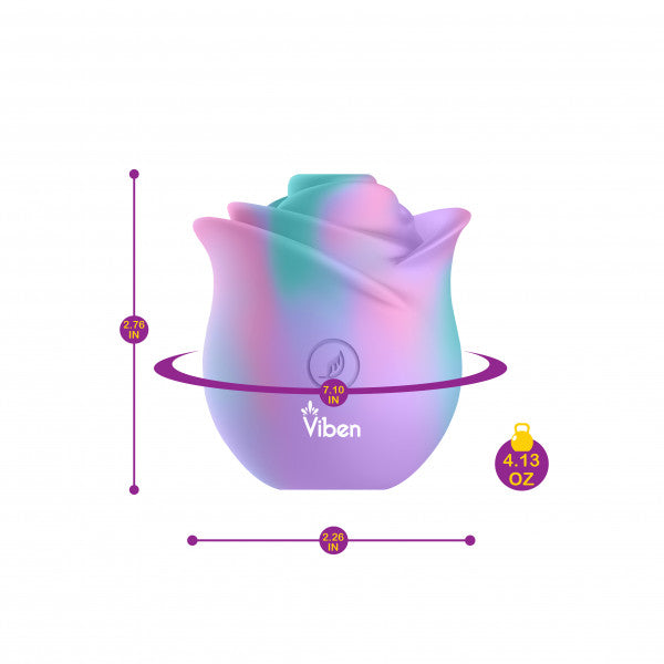 Viben Zen Rose Suction Vibrator - Unicorn