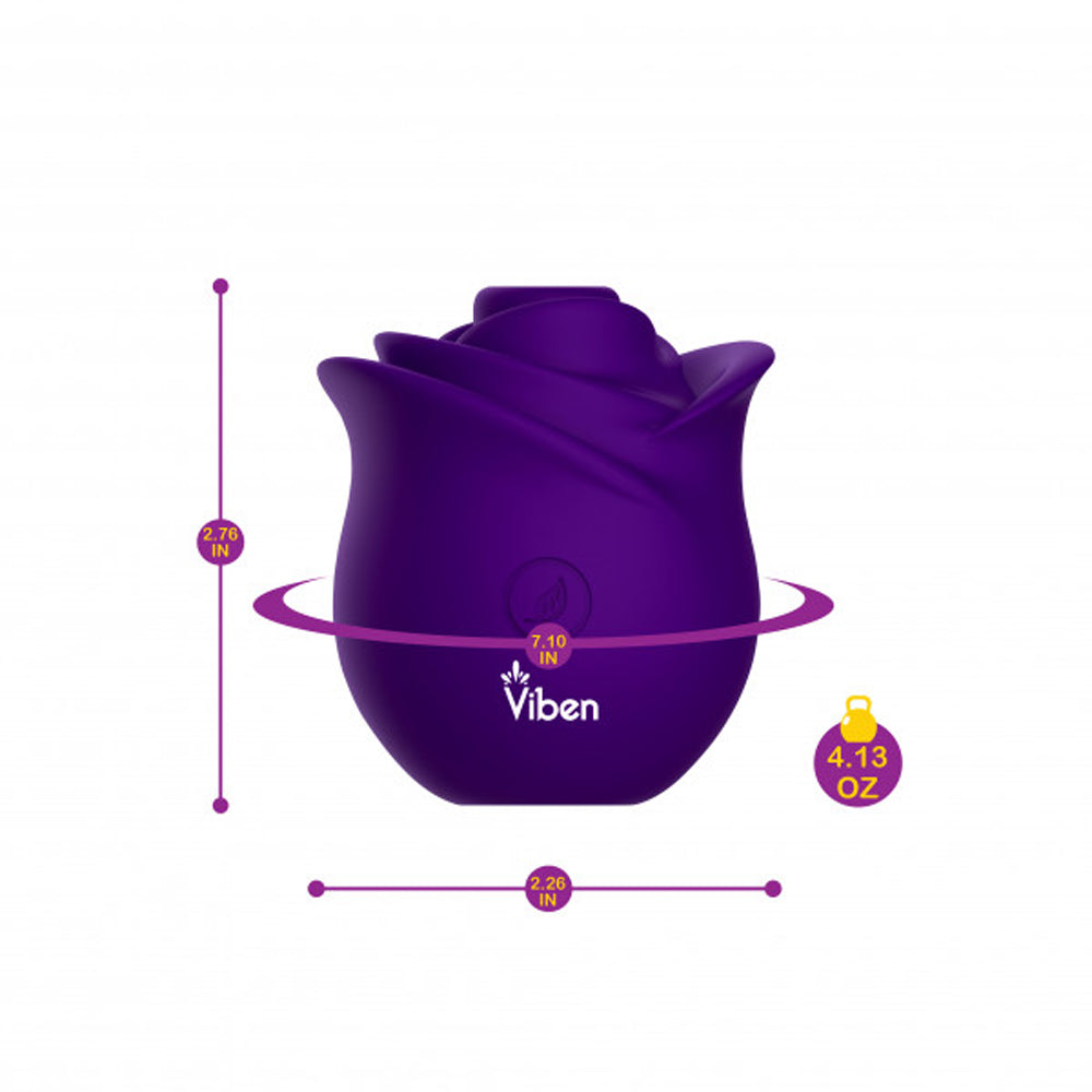 Viben Zen Rose Suction Vibrator - Violet