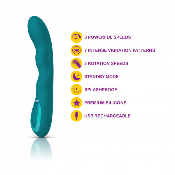 Viben Swagger 9 Inch Wriggling Rechargeable G-Spot Vibrator – Ocean