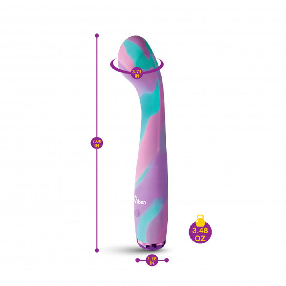 Viben Devotion G-Spot Massager 7 Inch Silicone Vibrator – Unicorn Multicolour
