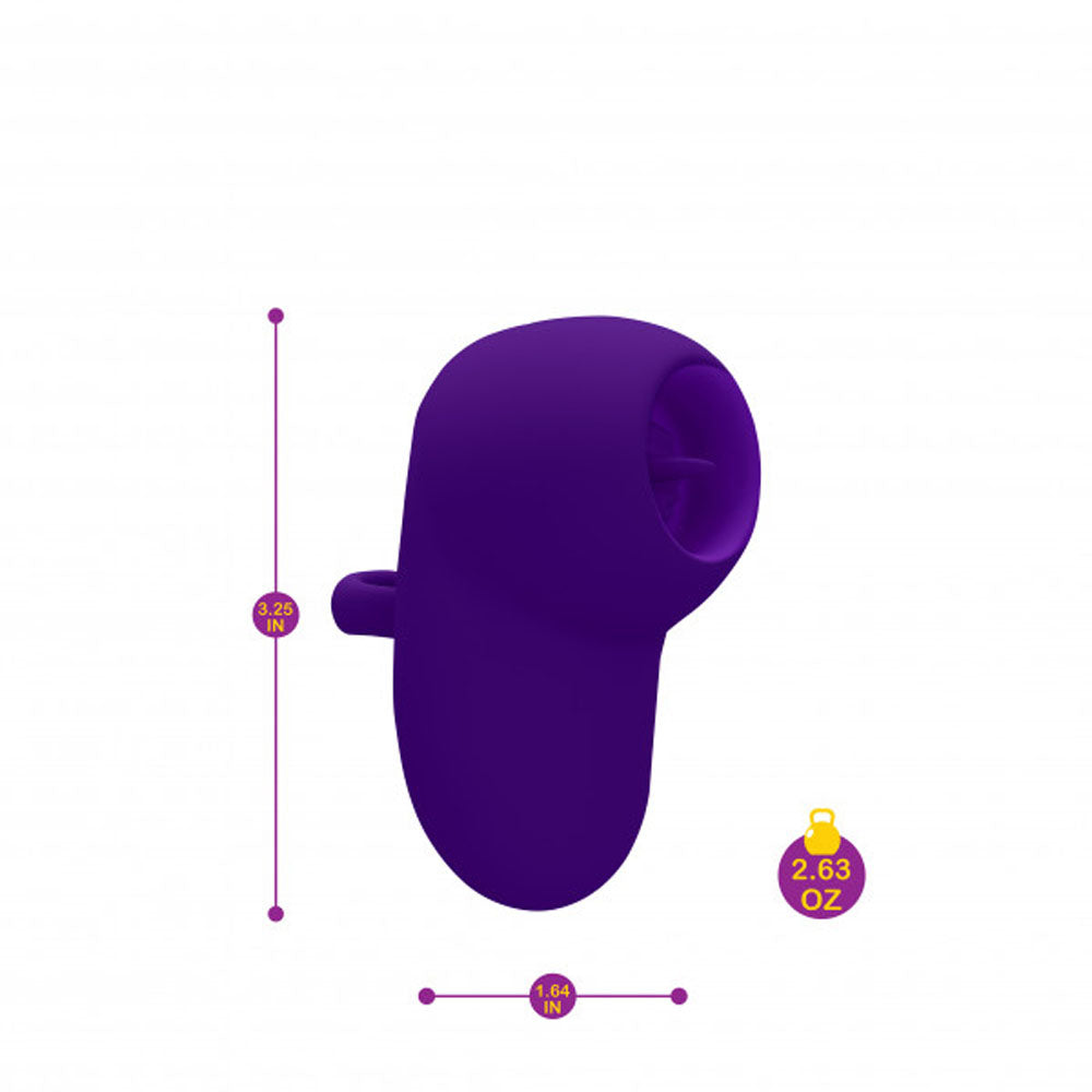 Viben Kenley Flickering Finger Vibrator Silicone Rechargeable - Violet