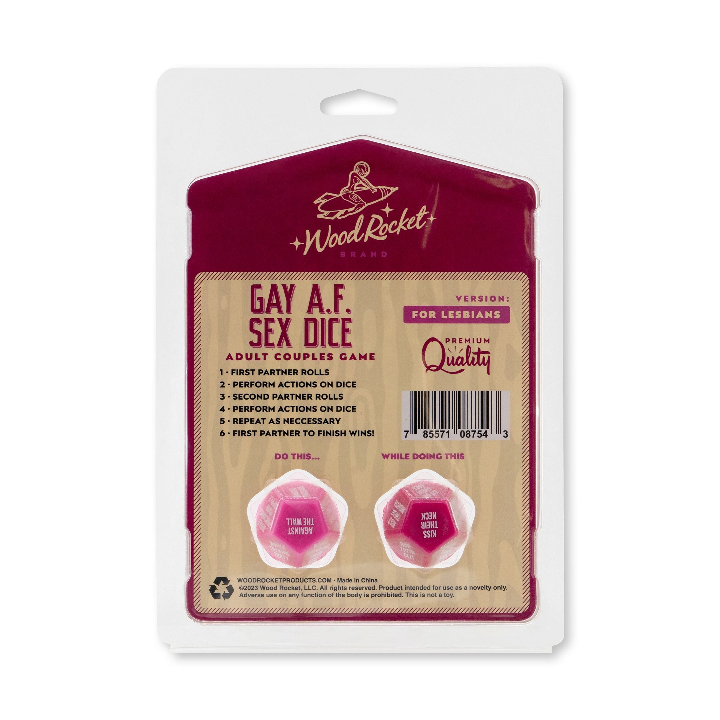 Gay A.F. Sex Dice: For Lesbians