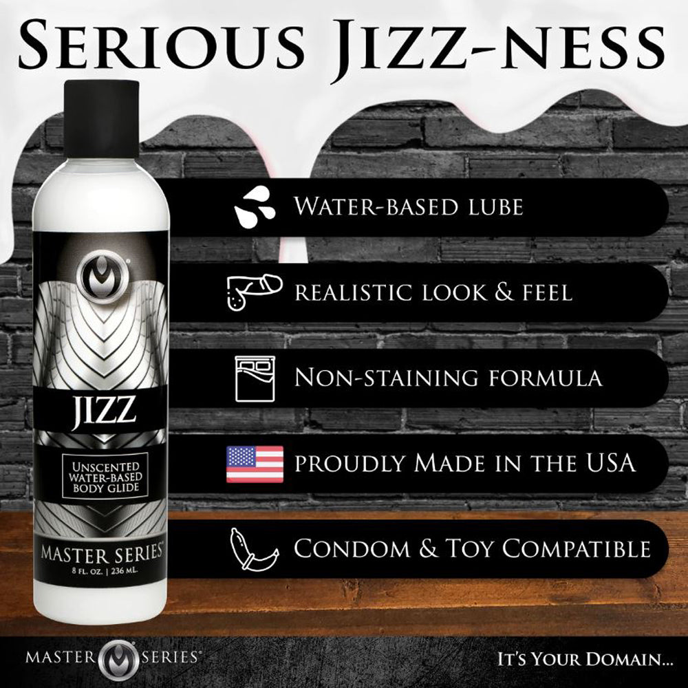 Master Series Jizz Unscented Water-Based Lube - 8oz