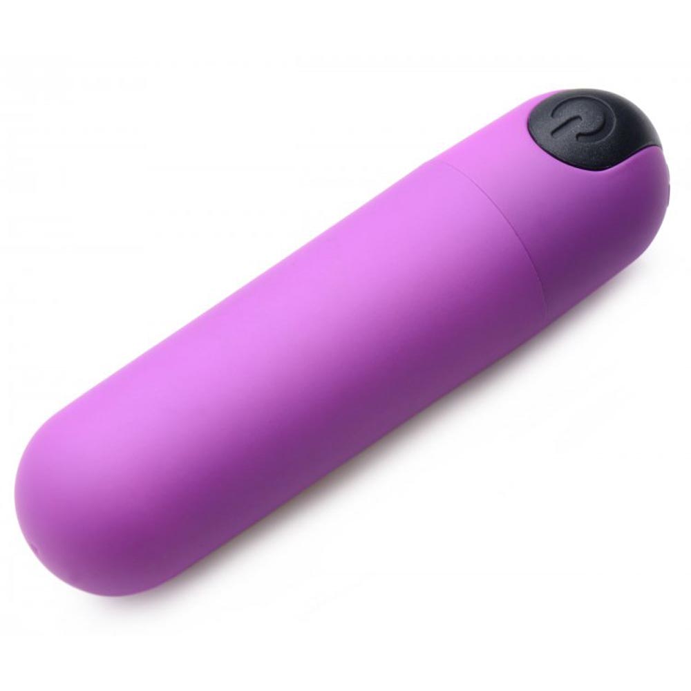 Bang! Vibrating Rechargeable Silicone Bullet with Remote Control - Purple