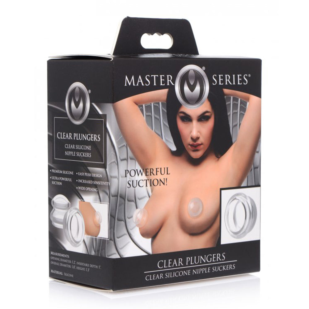 Master Series Clear Plungers Silicone Nipple Suckers - Small