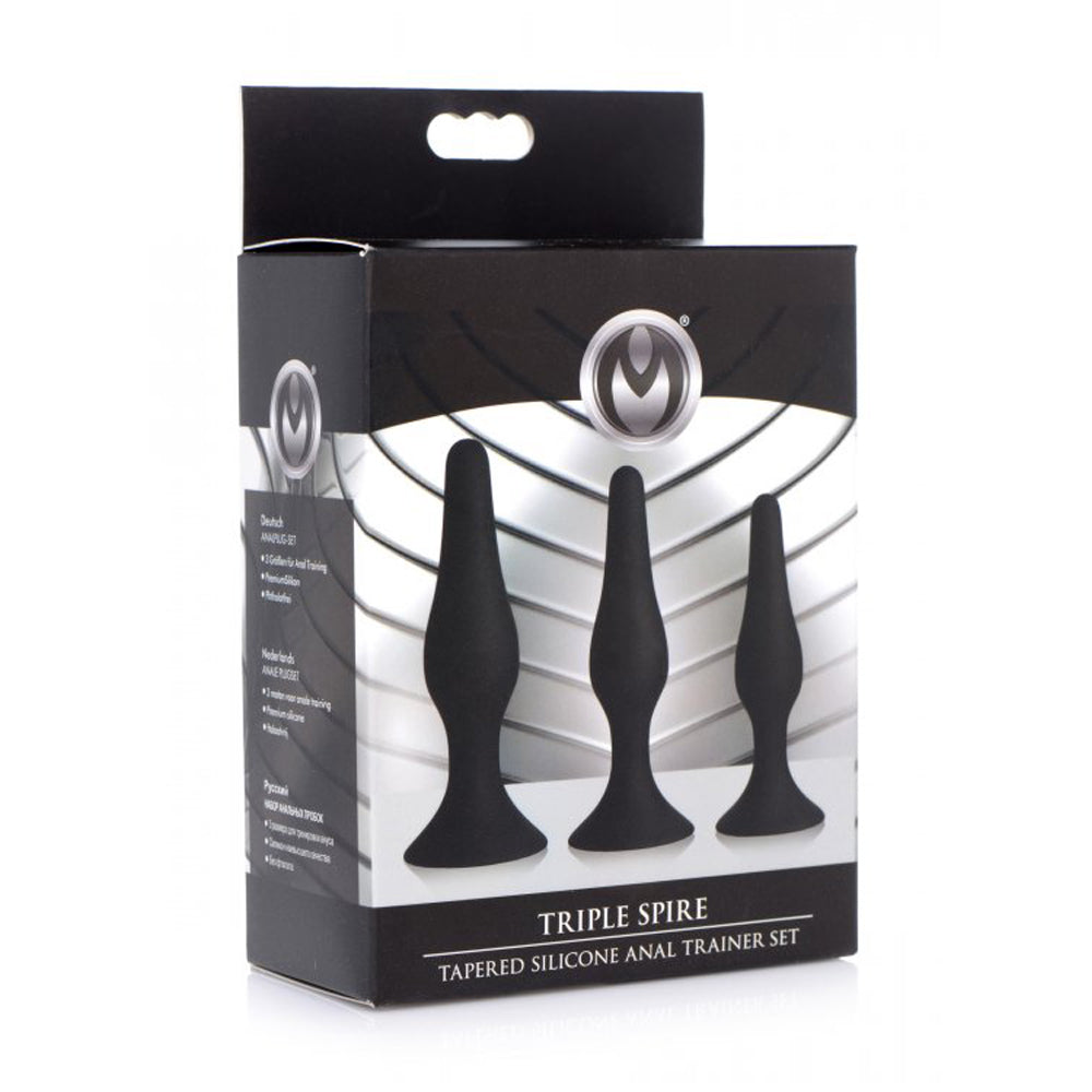 Master Series  Triple Spire Tapered Silicone Anal Trainer 3-Piece Set
