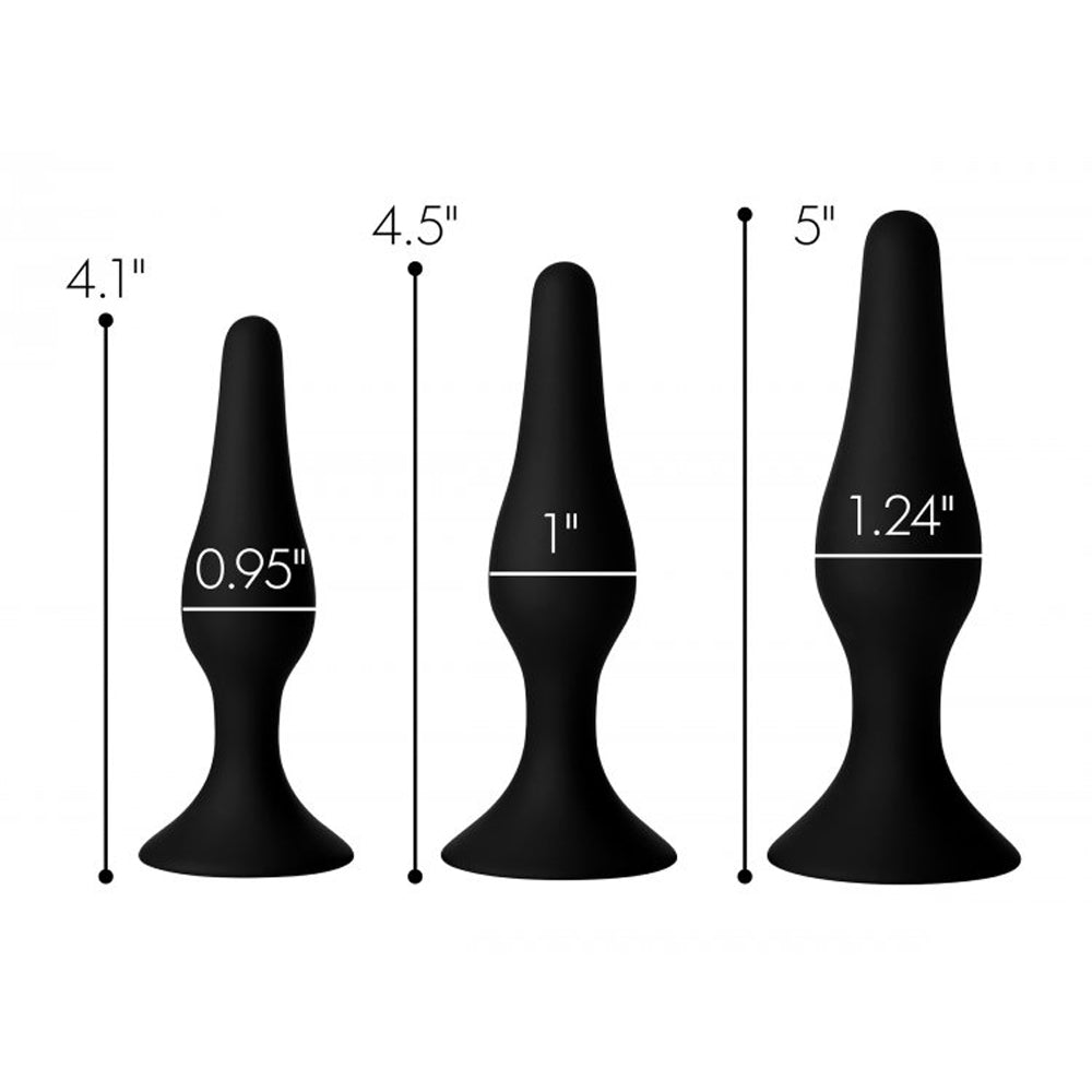 Master Series  Triple Spire Tapered Silicone Anal Trainer 3-Piece Set