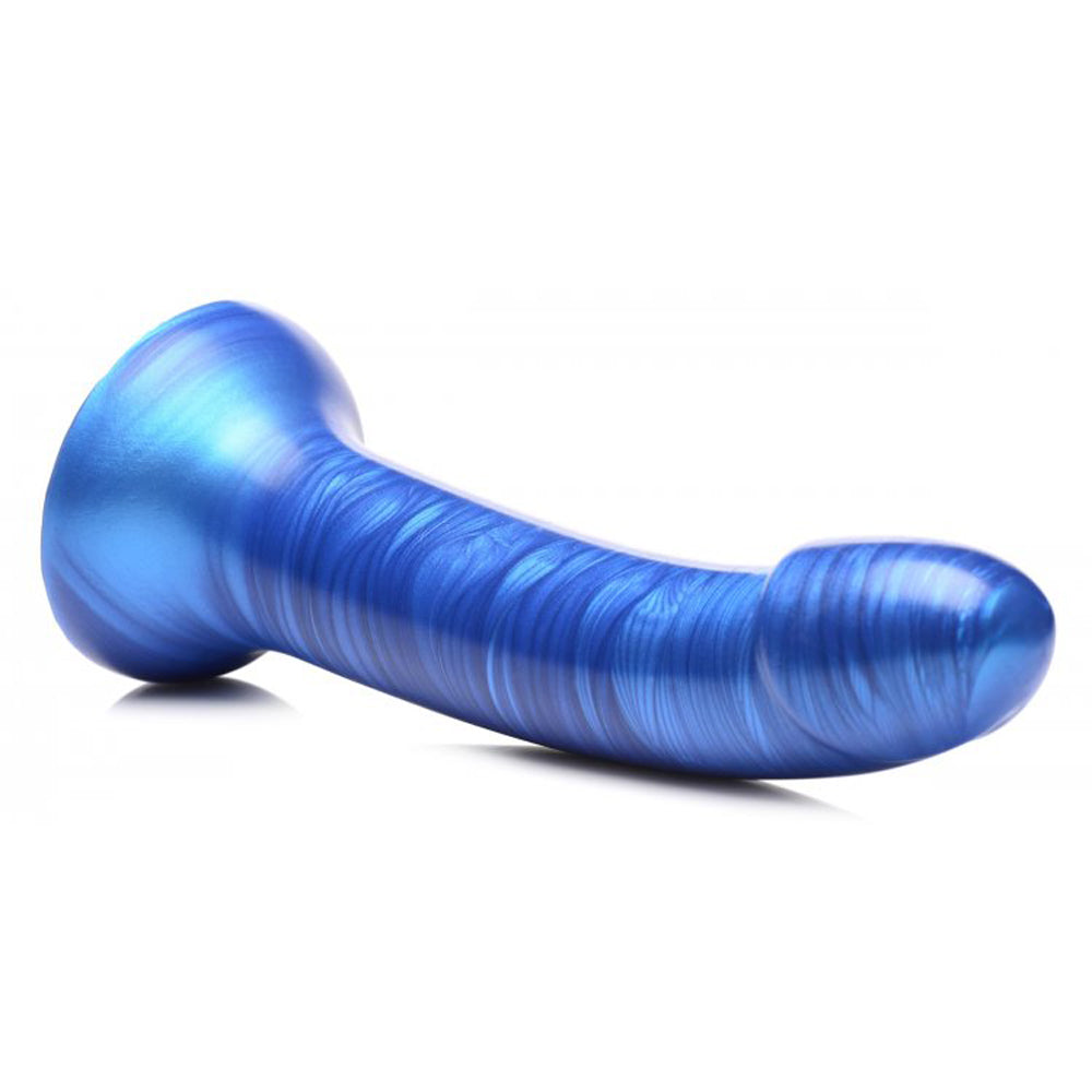 G-Tastic 7 Inch Metallic Silicone Dildo – Shimmering Blue Fantasy Dong