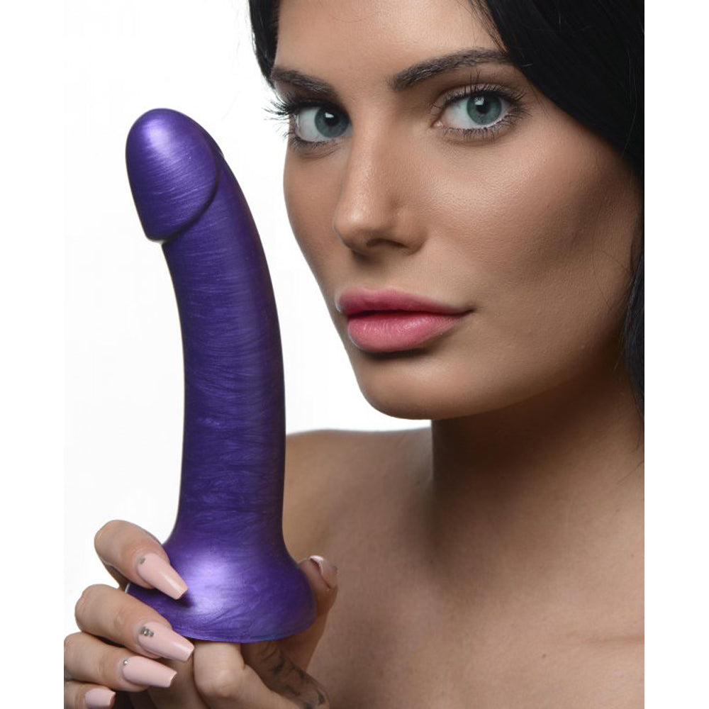 G-Tastic 7 Inch Metallic Silicone Dildo – Shimmering Purple Fantasy Dong