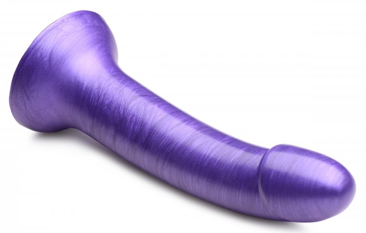 G-Tastic 7 Inch Metallic Silicone Dildo – Shimmering Purple Fantasy Dong