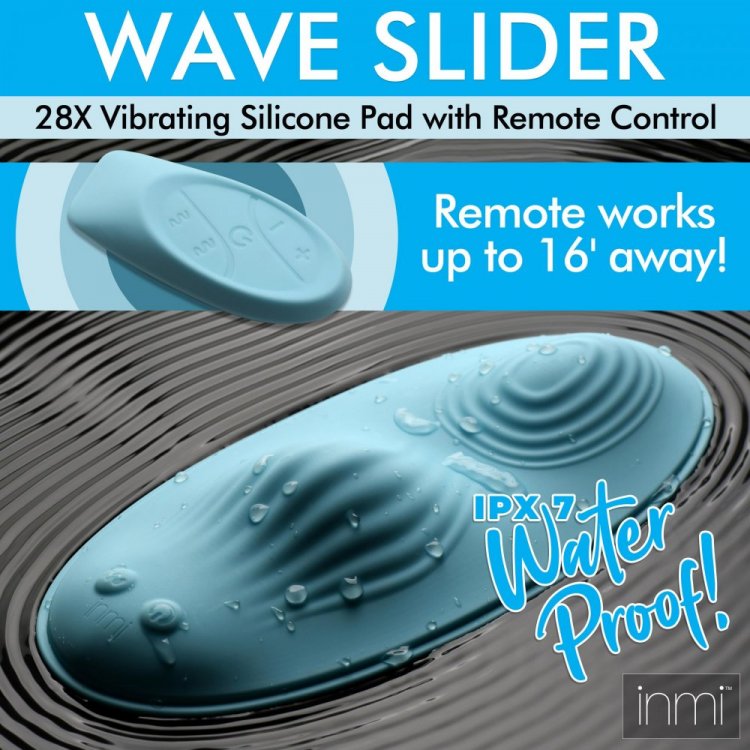 28X Wave Slider 9.5" Vibrating Silicone Grinding Pad with Remote