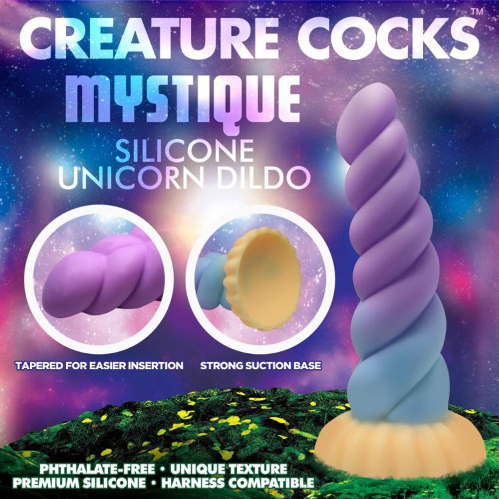 Creature Cocks Mystique 8.3 Inch Silicone Unicorn Dildo