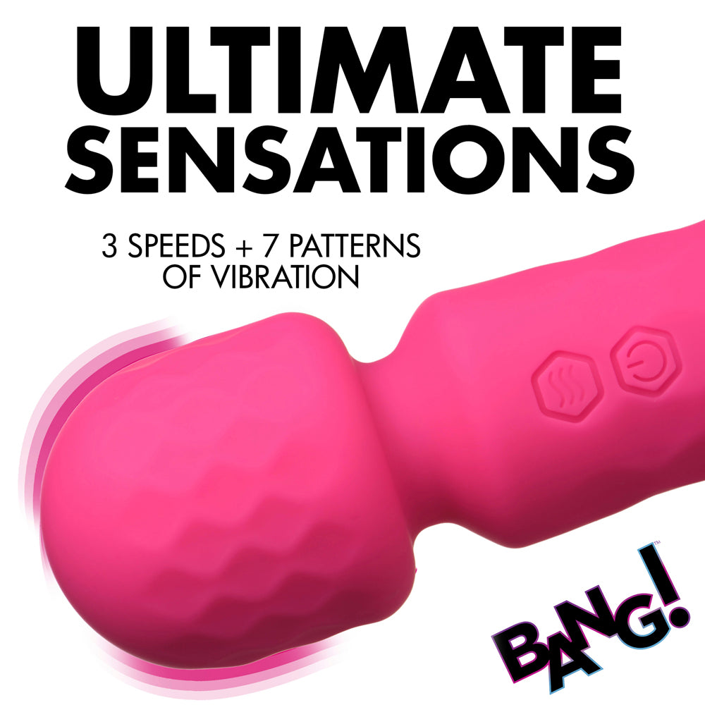 Bang! 10X Mini Silicone Wand Vibrator Splashproof - Pink