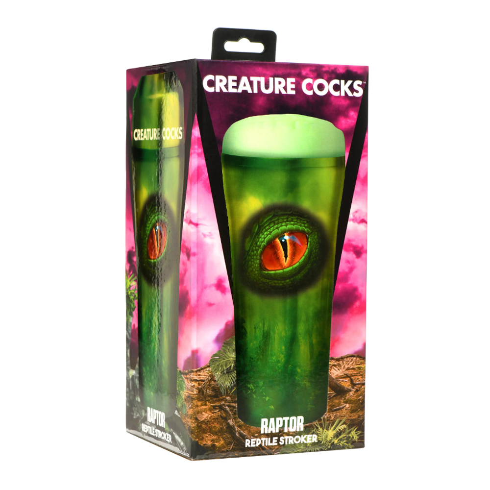 Creature Cocks Raptor Reptile Textured Fantasy Stroker - Green