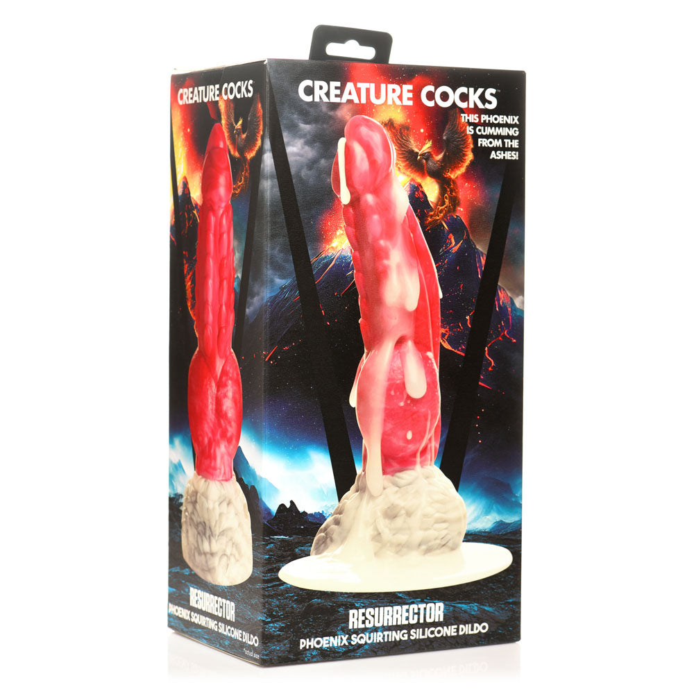Creature Cocks Resurrector Phoenix 9 Inch Squirting Silicone Dildo – Suction Cup Base & Syringe System