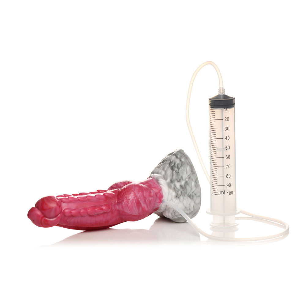 Creature Cocks Resurrector Phoenix 9 Inch Squirting Silicone Dildo – Suction Cup Base & Syringe System