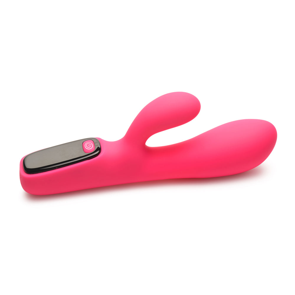 Bang! Dual Stimulation Digital Display Silicone Rabbit Vibrator - Pink