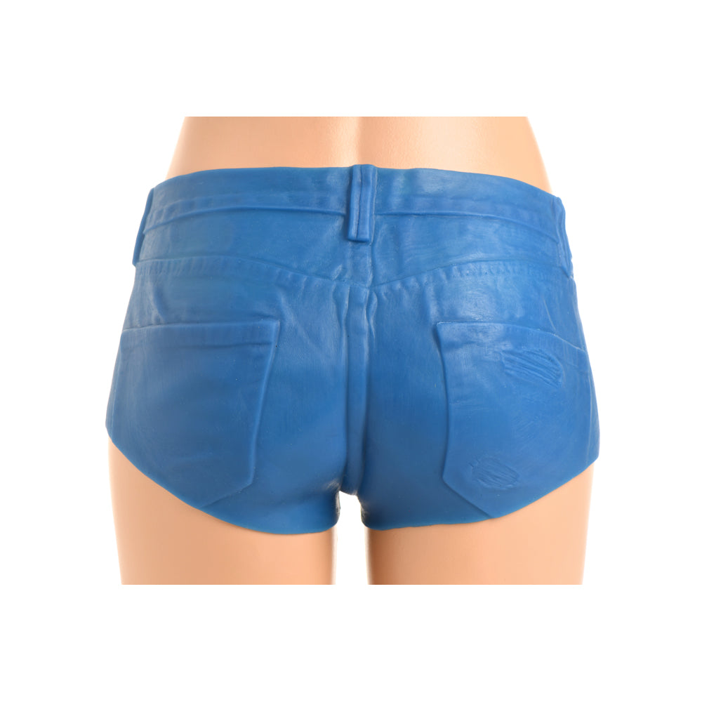 Strap U Booty Shorts 6 inch Dildo Silicone Strap-On in - Medium