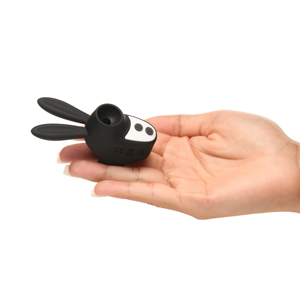 Shegasm Sucky Bunny Clitoral Suction Stimulator Silicone - Black