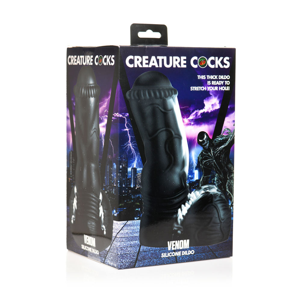 Creature Cocks Venom Black & White Fantasy Silicone Dildo