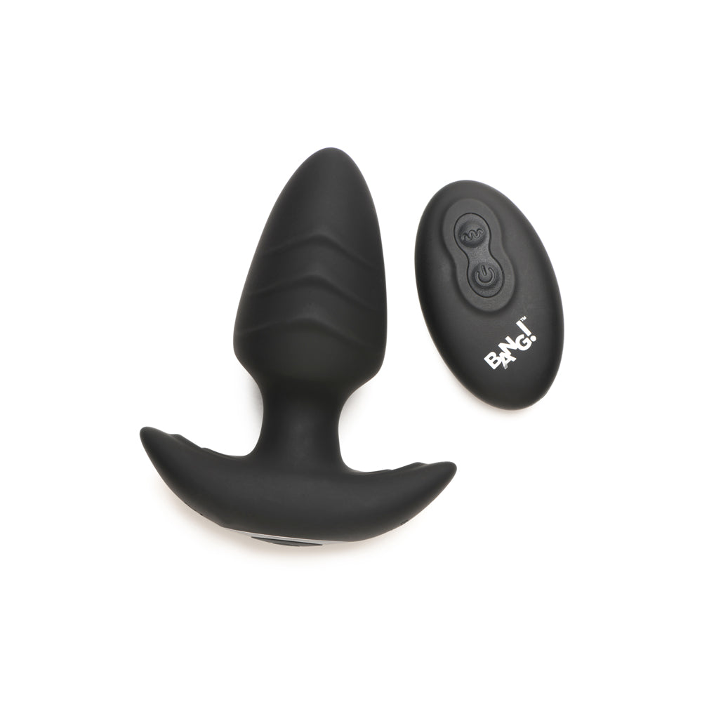 Bang! Rotating and Vibrating Silicone Butt Plug with Remote