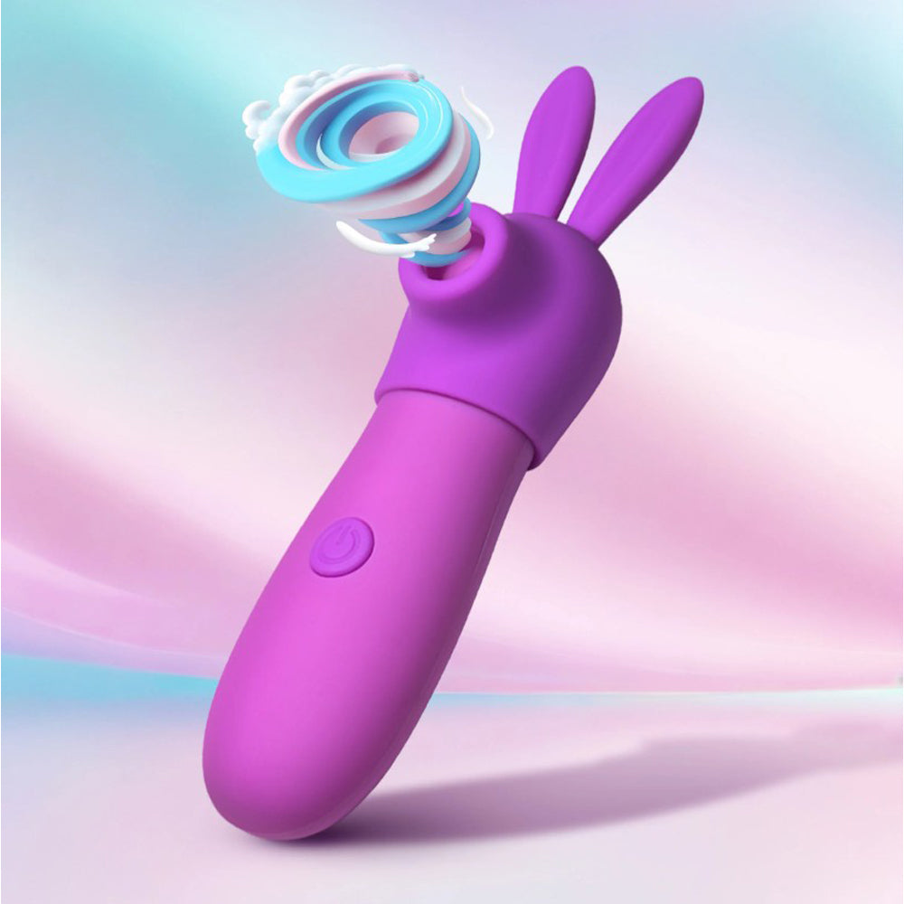 Shegasm Bunny Sidekick Clitoral Suction Silicone Stimulator - Pink