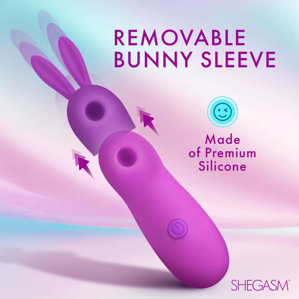 Shegasm Bunny Sidekick Clitoral Suction Silicone Stimulator - Pink