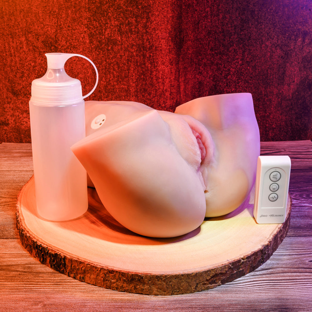 Zero Tolerance Rear Beauty Vibrating and Sucking Dual-Entry Stroker – Light