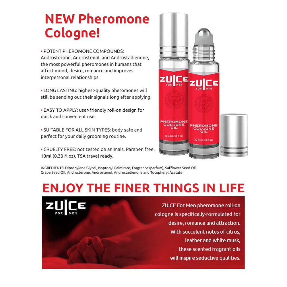 Zuice for Men Pheromone Cologne Oil Roll-On - 10ml