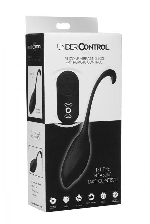 Under Control Rechargeable Vibrating Egg with Remote Control - Black