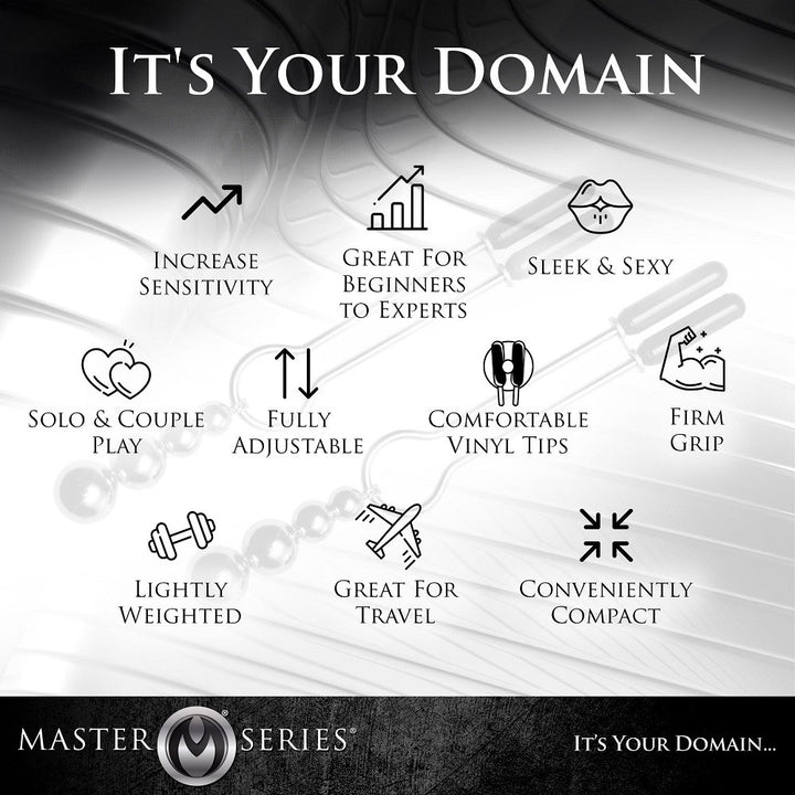 Master Series Adorn Triple Bead Nipple Clamp Set