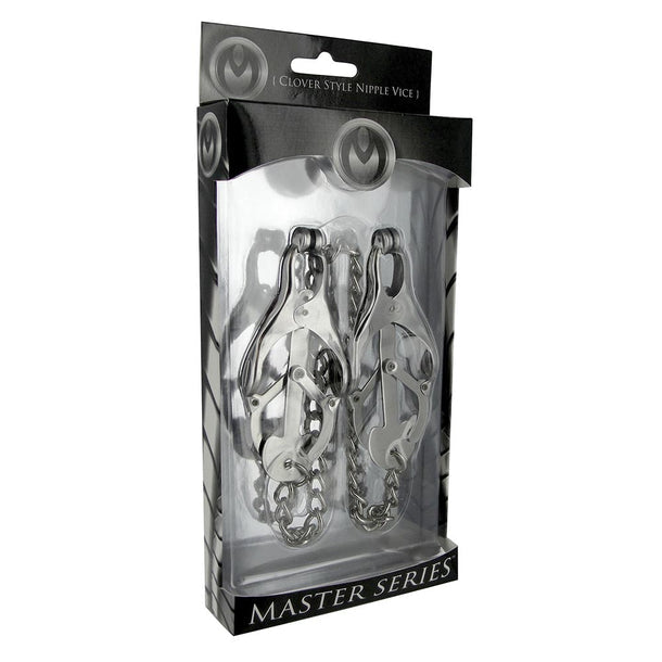 Master Series Japanese Monarch Clover Nipple Clamps – Silver