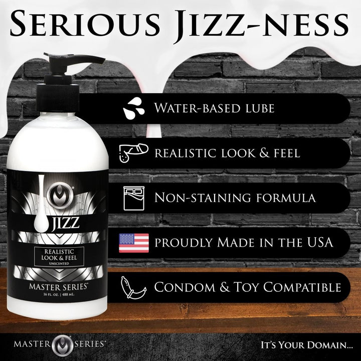 Master Series Jizz Unscented Water-Based Lube - 34oz