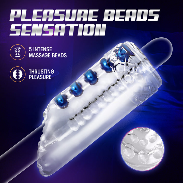 M For Men By Blush X5 Plus TPE Snatch Textured Stroker – Clear