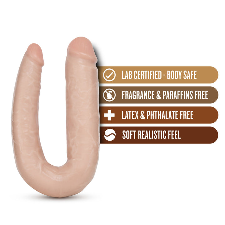 Dr. Skin By Blush Dr. Double 18 Inch U-Shaped Double Dildo - Vanilla