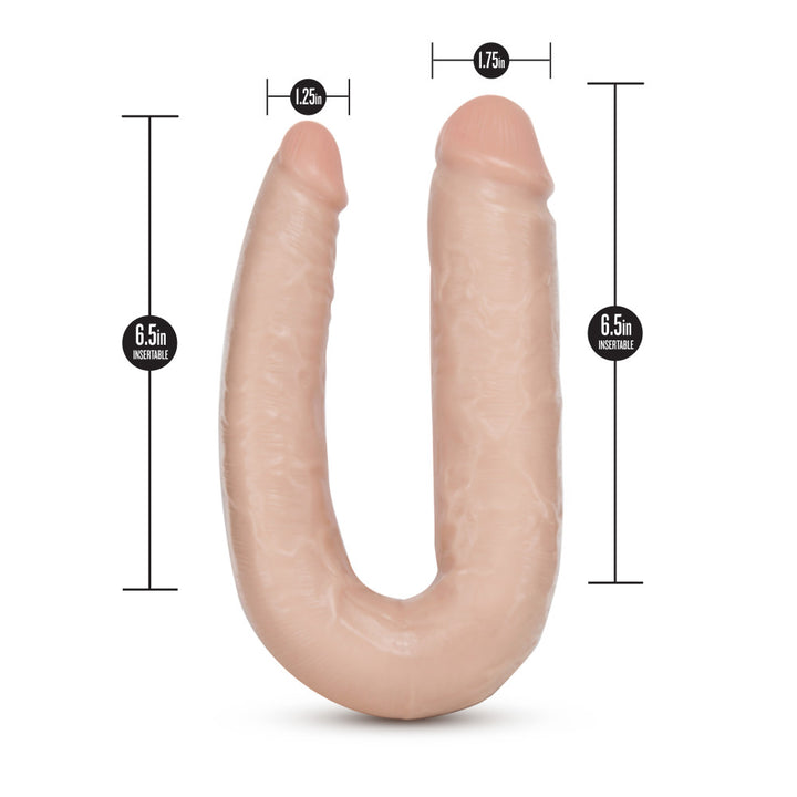 Dr. Skin By Blush Dr. Double 18 Inch U-Shaped Double Dildo - Vanilla