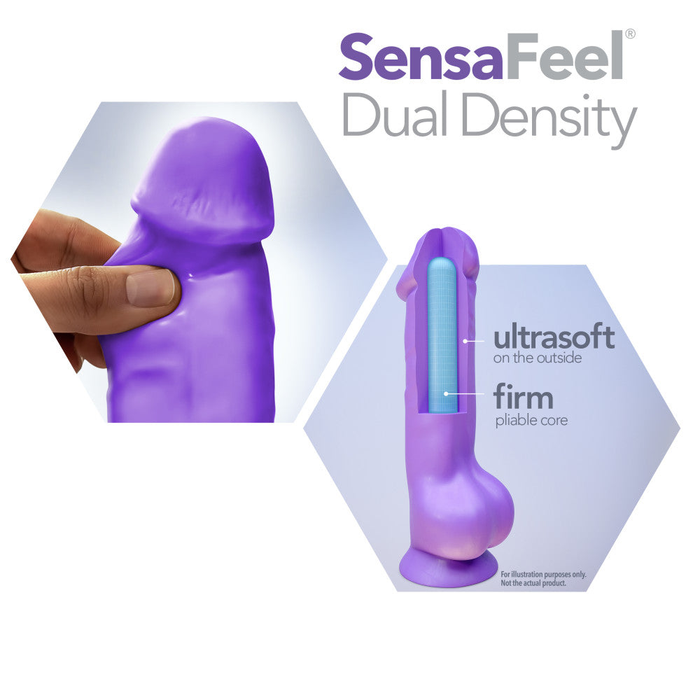 Au Naturel Bold By Blush Jack 7.5-Inch Realistic Dildo with Suction Cup Base - Purple