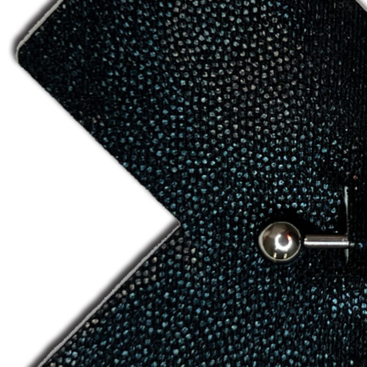 Pierced Liquid Black Cross with Barbell