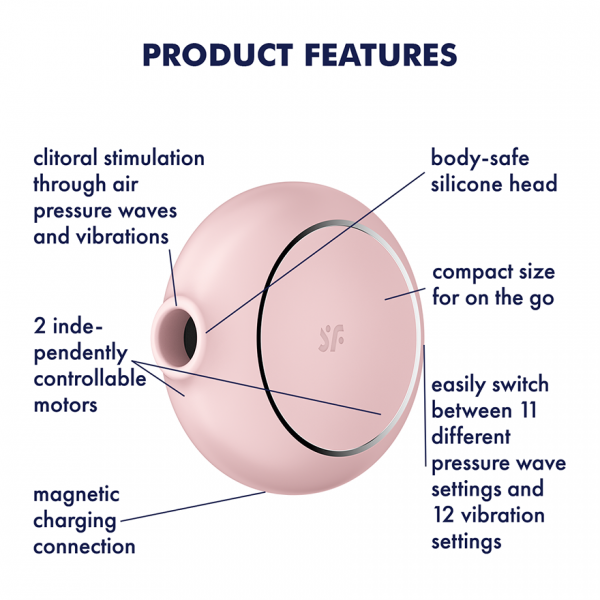 Satisfyer Pro To Go 3 Air Pulse Vibrator – Rose
