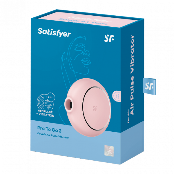 Satisfyer Pro To Go 3 Air Pulse Vibrator – Rose