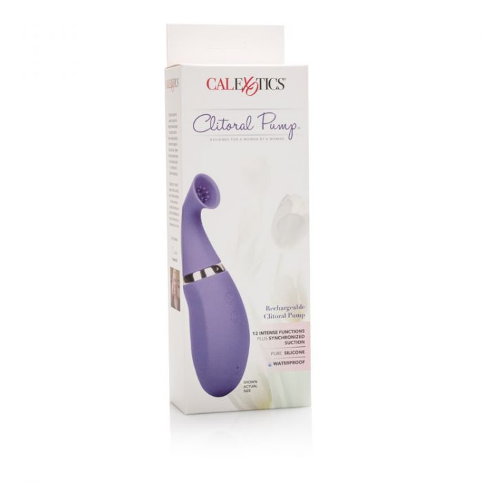 CalExotics Intimate Rechargeable Vibrating Silicone Clitoral Pump - Purple