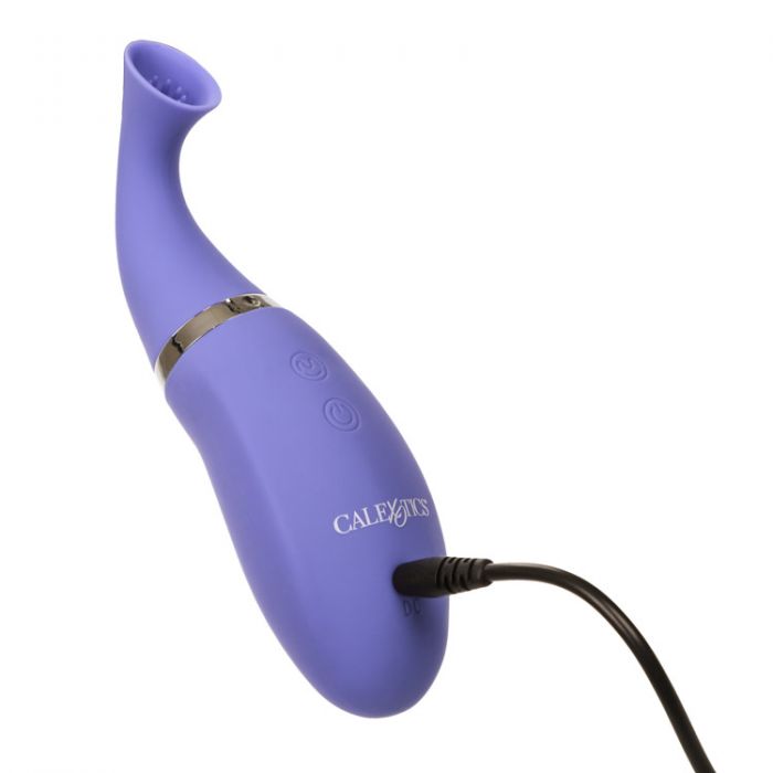 CalExotics Intimate Rechargeable Vibrating Silicone Clitoral Pump - Purple