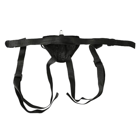 Sportsheets Vibrating Velvet Strap-On Harness - Black
