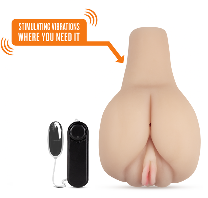 X5 Men By Blush Amanda’s Lusty Bottom Vibrating Realistic Masturbator Stroker – Beige